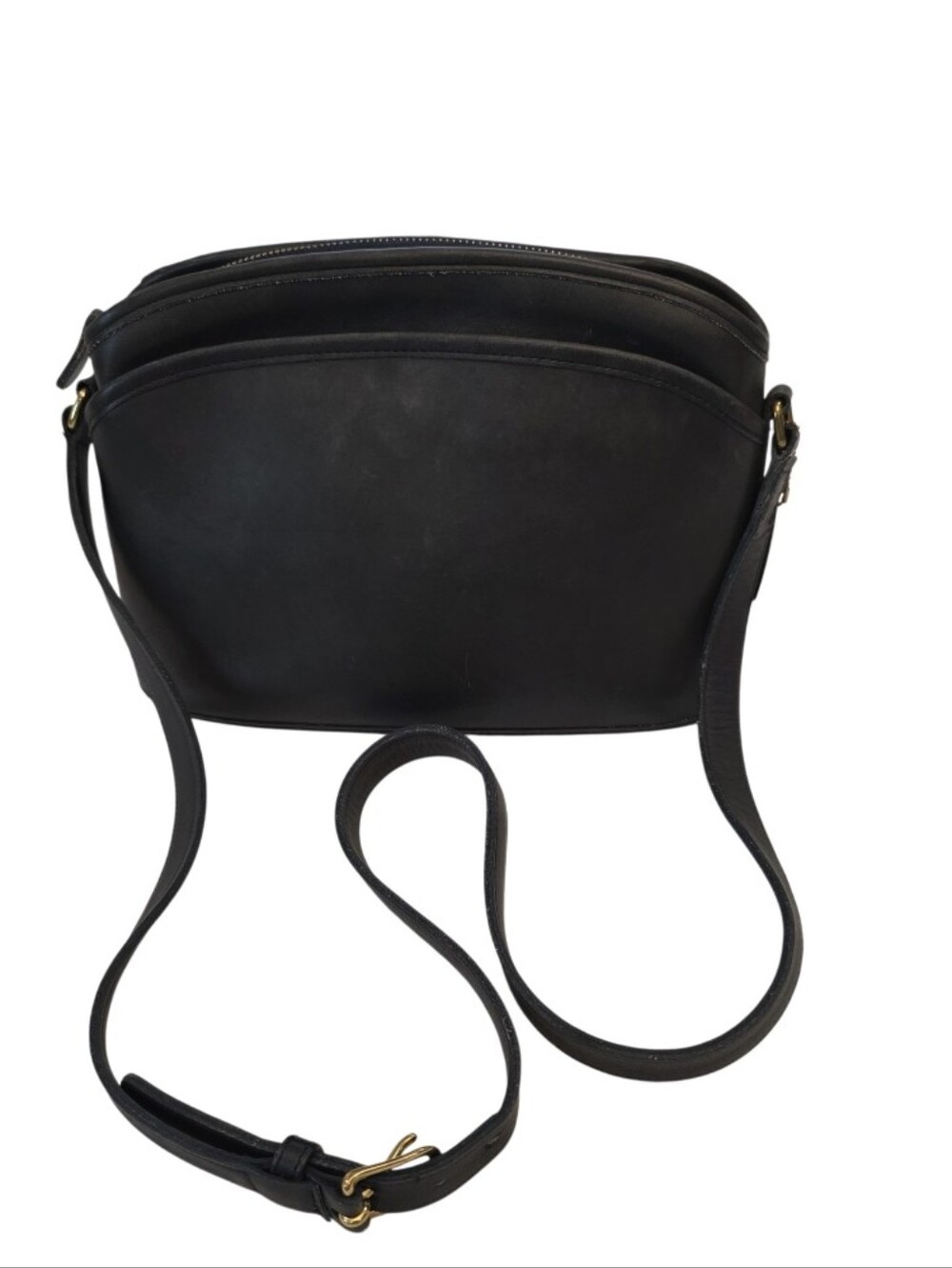 Coach Anderson F5C - 9976 Top Zip Black Leather Crossbody Bag Vintage June 1995